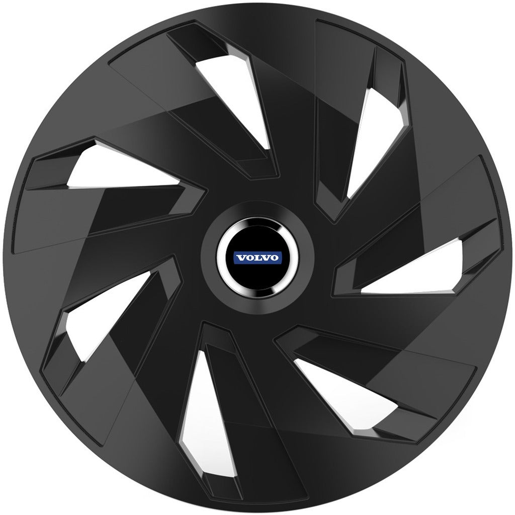 Set 4 capace roti 14 inchi (R14) compatibile VOLVO, Model Vector Negru