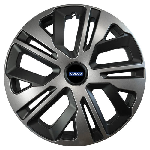 Set 4 capace roti 15 inchi (R15) compatibile VOLVO, Model Raven Grafit
