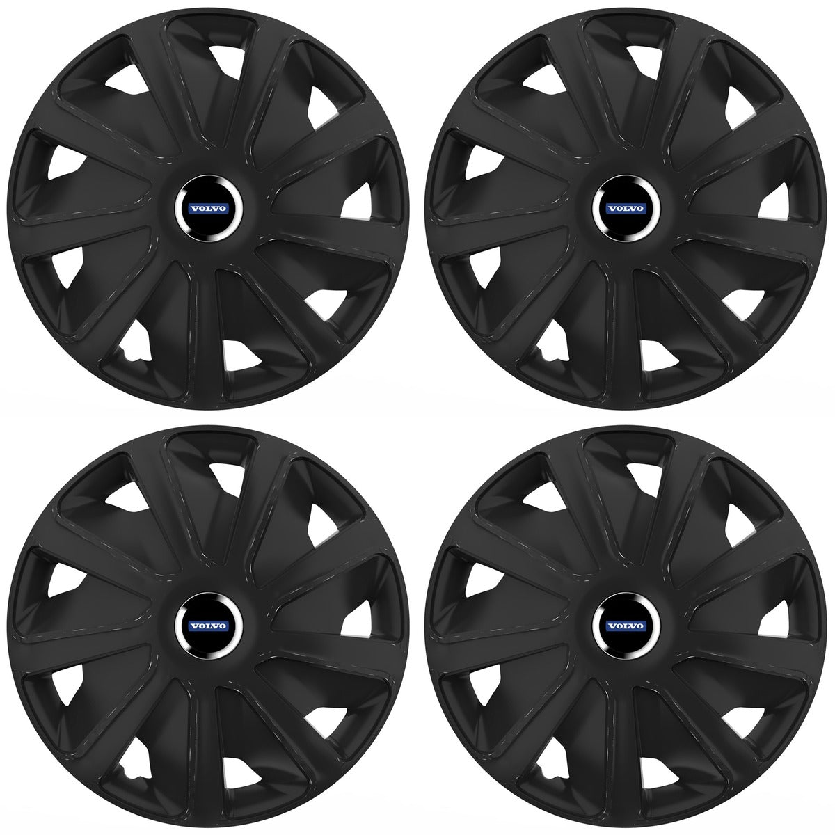 Set 4 capace roti 16 inchi (R16) compatibile VOLVO, Model Van Negru
