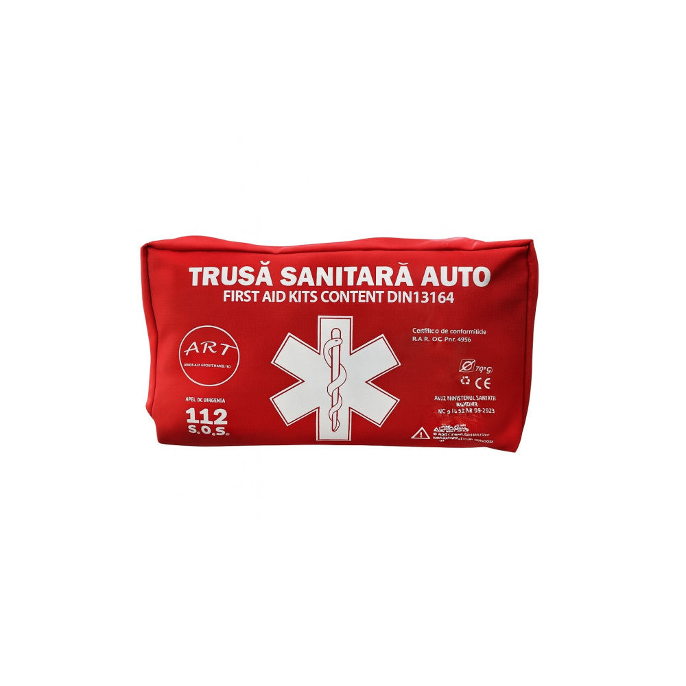 Kit siguranta auto complet Trusa tip borseta cu 2 triunghiuri, stingator, vesta si geanta