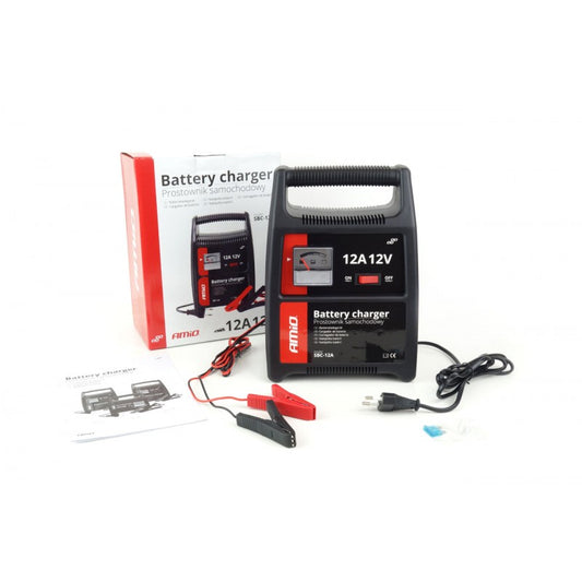Redresor, încărcător de baterii 12A, 12V AMiO SBC-12A