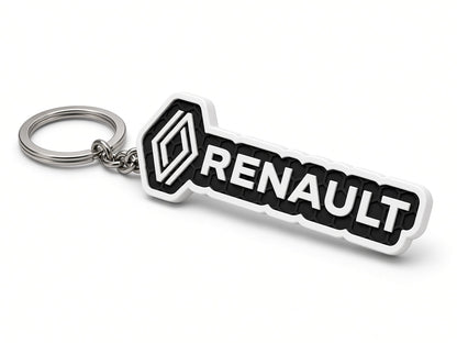 Breloc auto Renault inscripție cu lanț și inel
