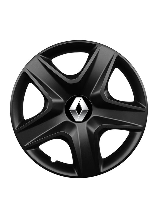 Set 4 capace roti 16 inchi (R16) compatibile RENAULT, Model 418 Black