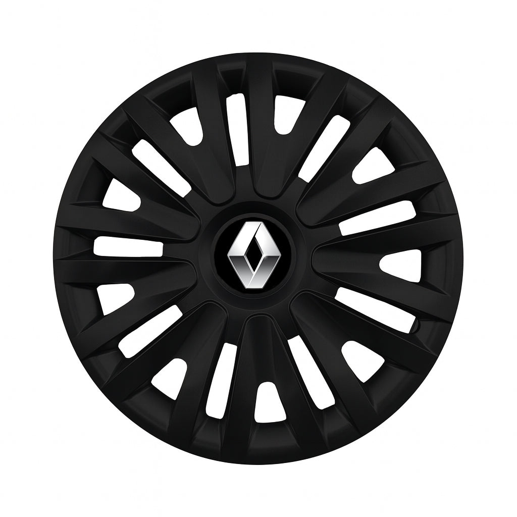 Set 4 capace roti potrivite jantelor de 16 inch compatibile RENAULT, Model 412 Black