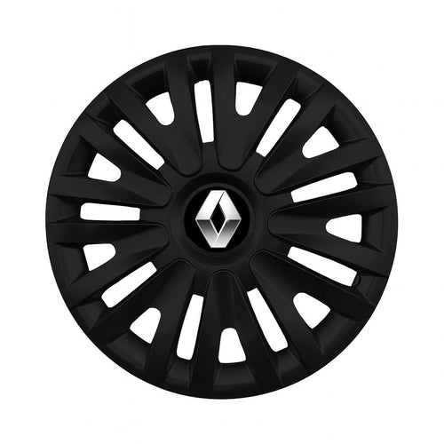 Set 4 capace roti potrivite jantelor de 15 inch compatibile RENAULT, Model - 313 Black