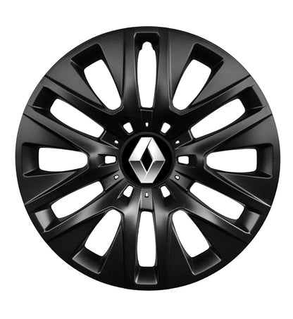 Set 4 capace roti potrivite jantelor de 16 inch compatibile RENAULT, Model 429 Black