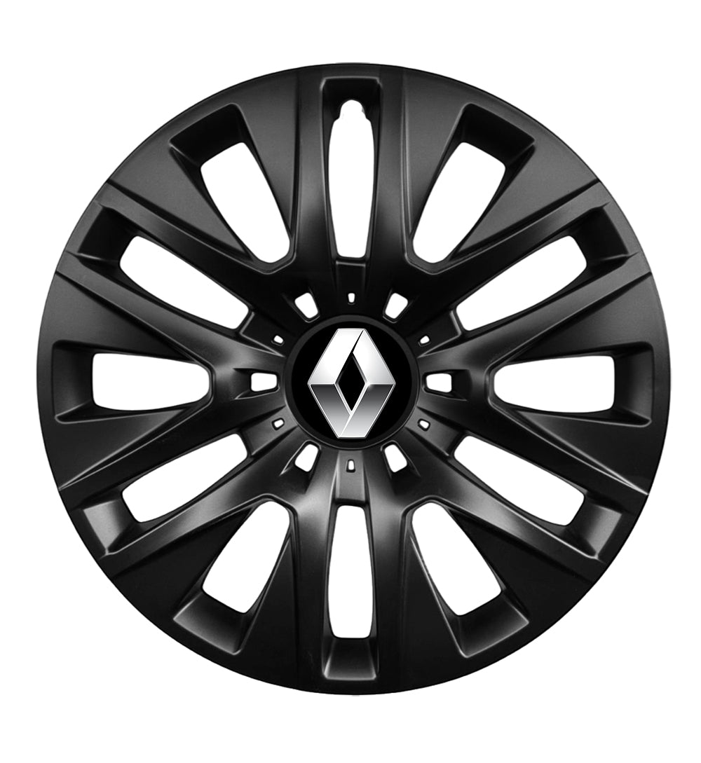Set 4 capace roti 14 inchi (R14) compatibile gama Renault model - 225 Black