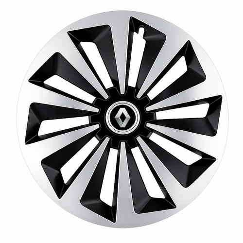 Set 4 capace roti Fox Gri-Negru R15 Compatibil Cu Renault