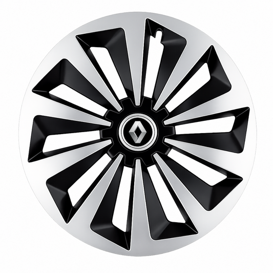 Set 4 capace roti Fox Gri-Negru R15 Compatibil Cu Renault