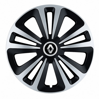 Set 4 Capace Roti Terra Gri-Negru R15, Compatibil Cu Renault