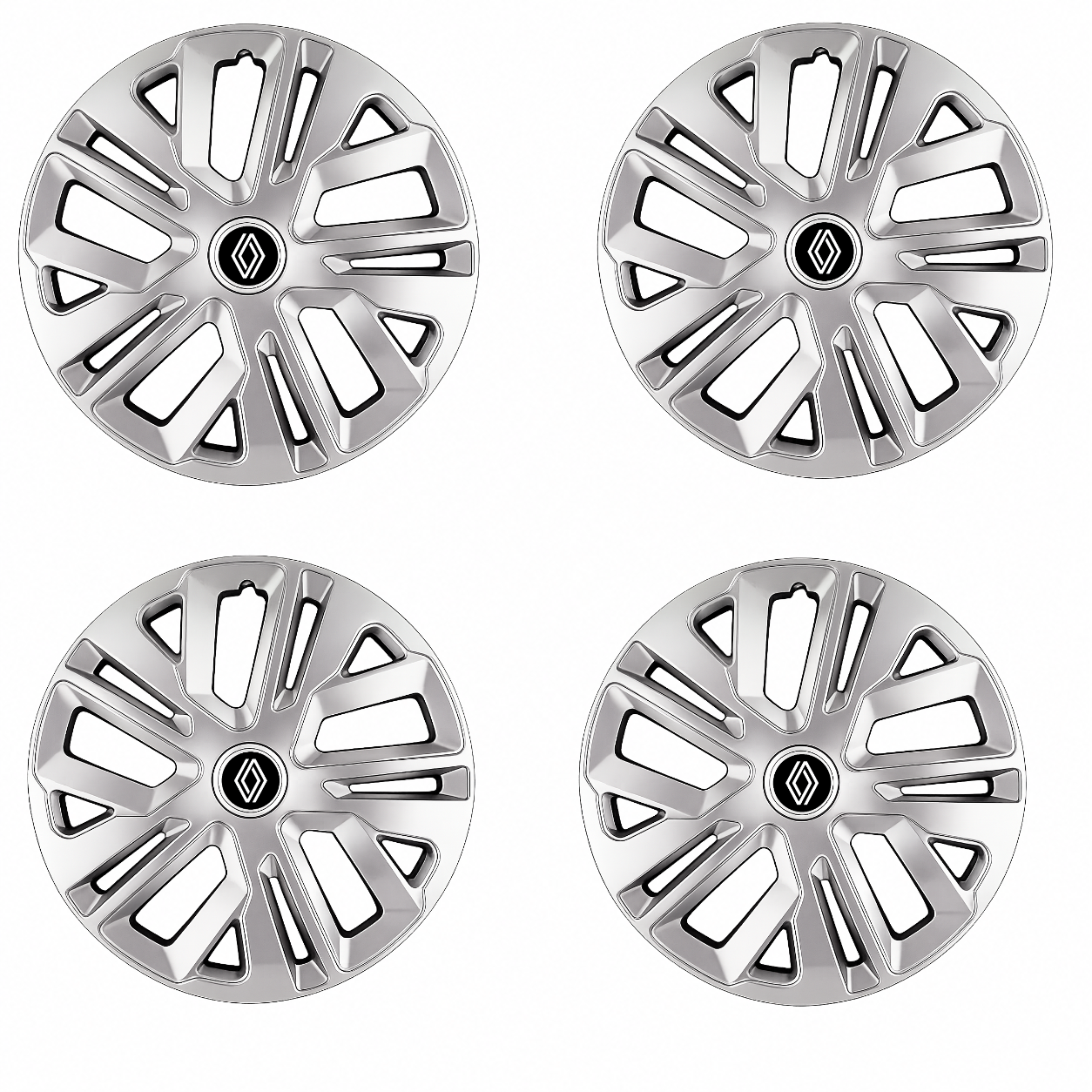 Set 4 Capace Roti 16 inchi (R16) Raven Gri , pentru Renault Nou