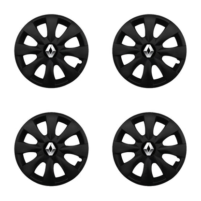 Set 4 capace roti potrivite jantelor de 15 inch compatibile RENAULT, Model - 316 Black Edition
