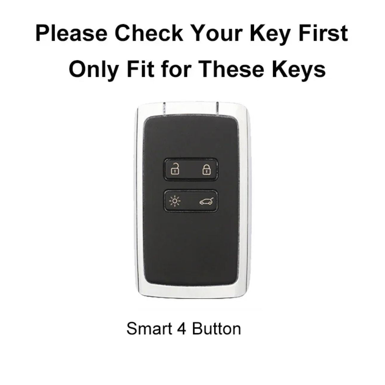 Husa cheie keyless Renault Clio V, Megane IV, Talisman, Kadjar, Zoe, Dacia Duster, Logan 3, Sandero 3 Alb