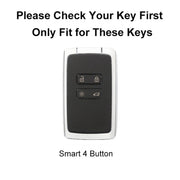 Husa cheie keyless Renault Clio V, Megane IV, Talisman, Kadjar, Zoe, Dacia Duster, Logan 3, Sandero 3 Alb