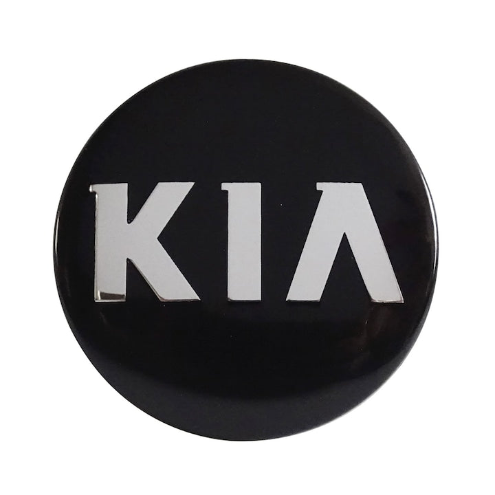 Set 4 capacele roti 58 mm Kia, pentru jante aliaj, Negru chrom