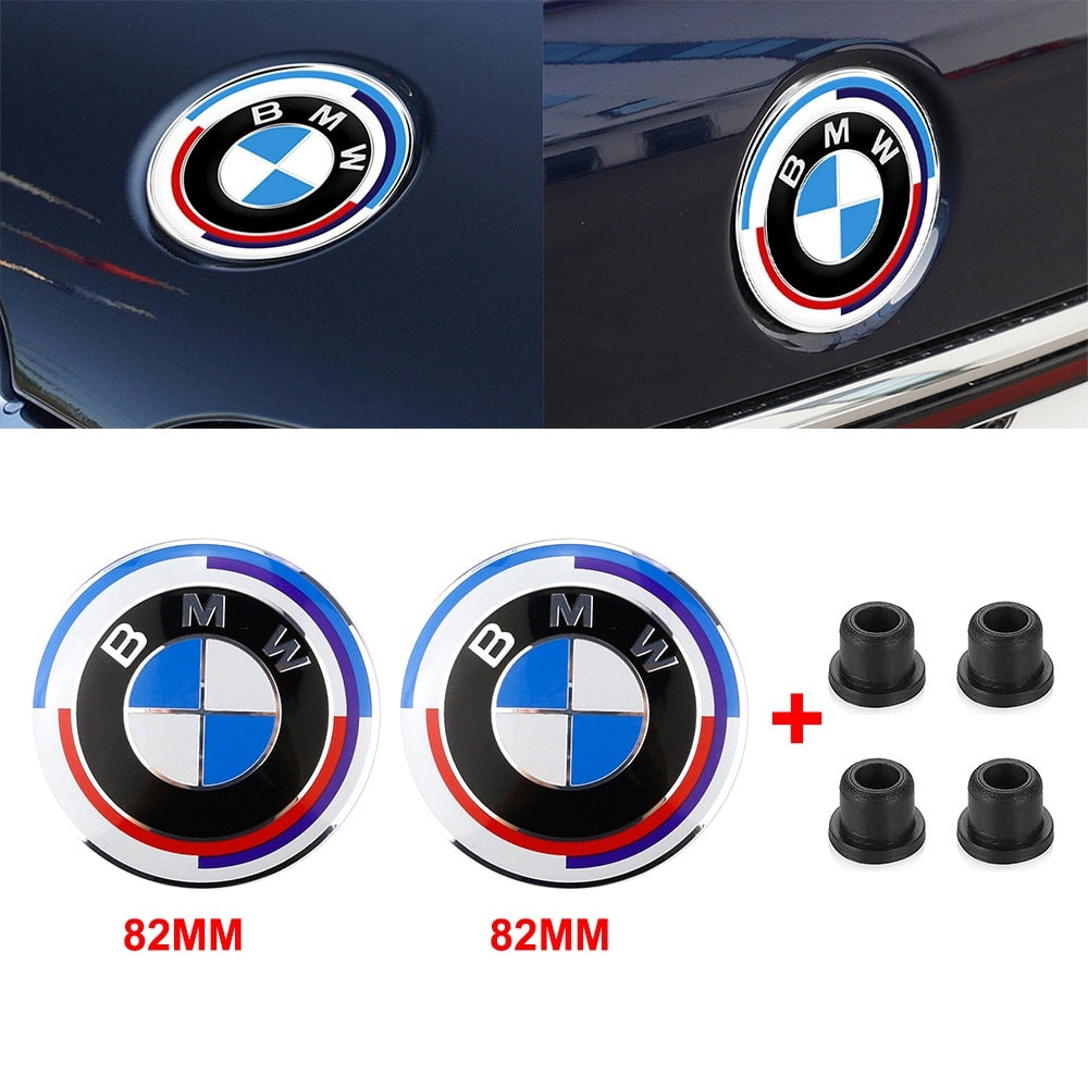 2 buc 82 mm editie a 50-a aniversare capota capota fata emblema rotund pentru insigna pentru BMW 1 3 5 M3 M4 Z4. (vine cu 4gromnet)