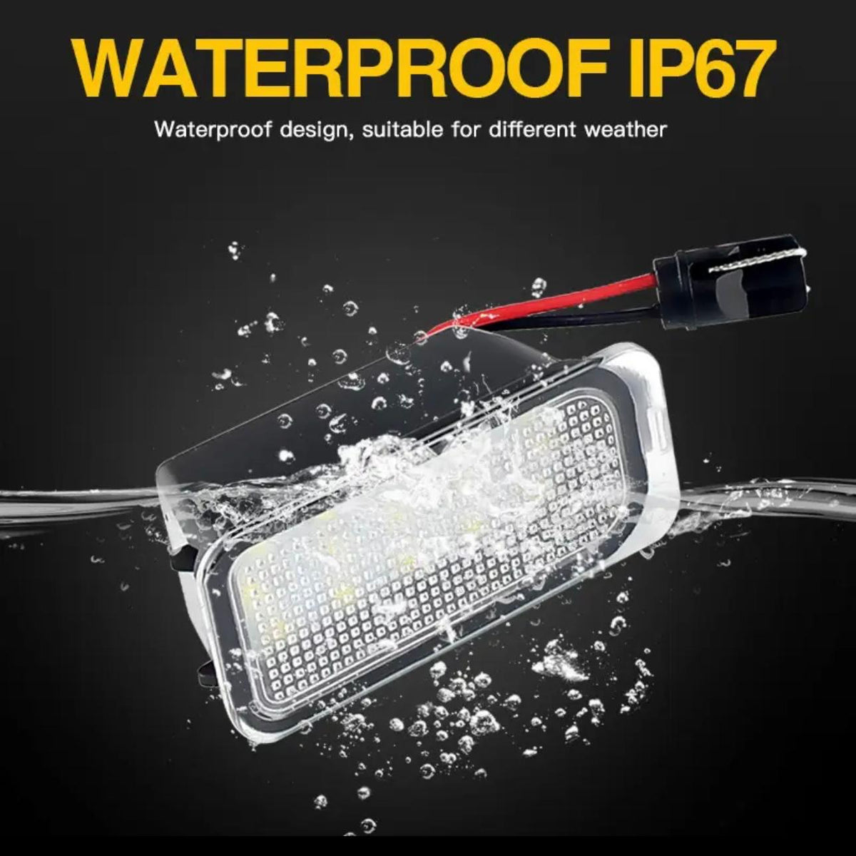 Lampi numar LED Premium pentru Ford Fiesta, Focus, Mondeo, Kuga, C-Max, S-Max, Jaguar XF XJ, set 2 bucati Canbus, fara eroare