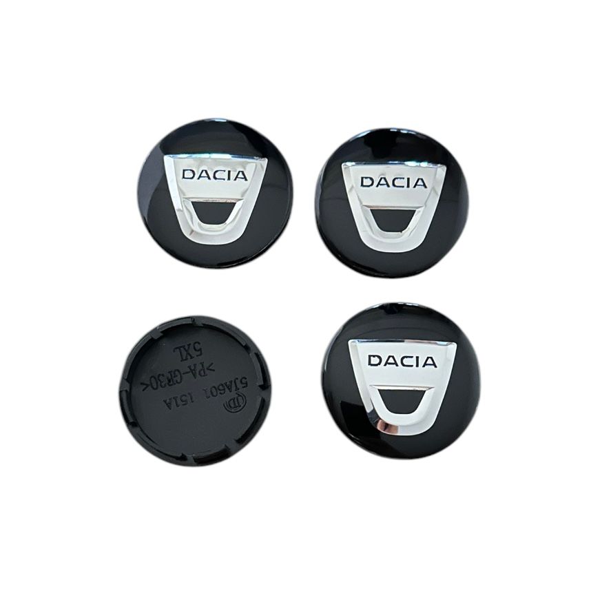 Set 4 capace roti 56mm Dacia Negre compatibil/inlocuitor janta aliaj
