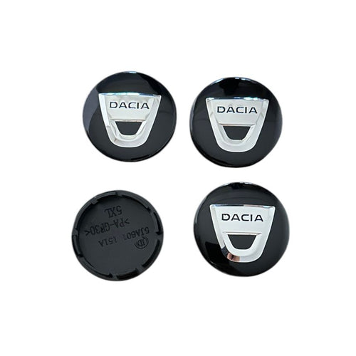 Set 4 capace roti 56mm Dacia Negre compatibil/inlocuitor janta aliaj
