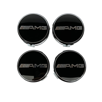Set 4 capace jante 75mm Mercedes AMG, negru