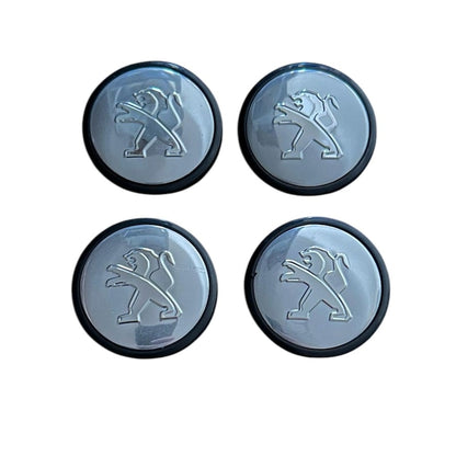 Set 4 capace roti 65mm exterior, 56mm interior Peugeot argintii compatibil/inlocuitor janta aliaj 3B7601171