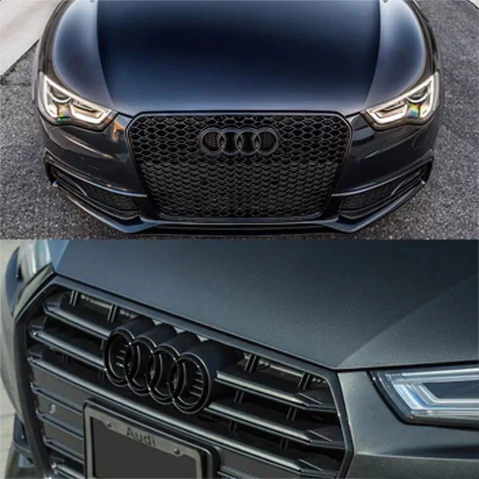 Emblema PBauto pentru Audi A1 A3 A4 S4 A5 S5 A6, 273mm, negru lucios