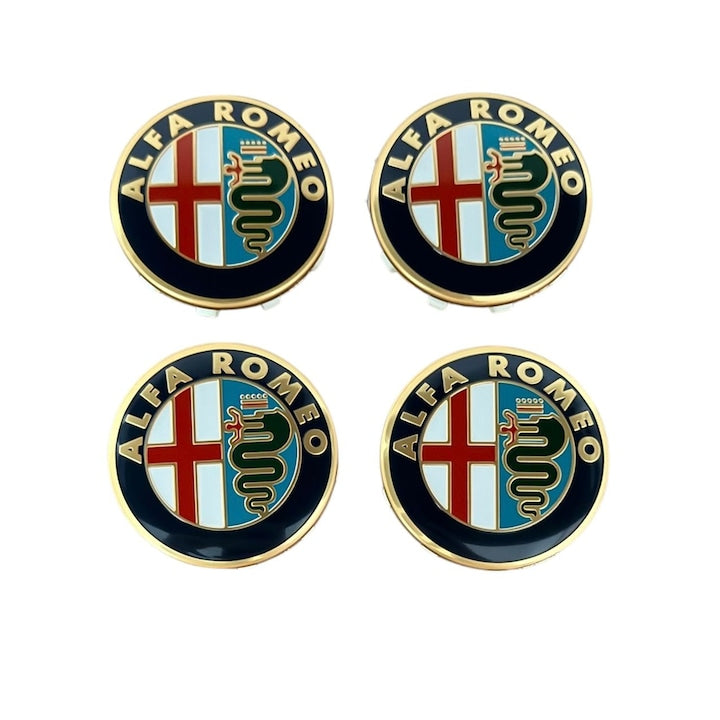 Set 4 Capace Roti Alfa Romeo 60mm, Auriu