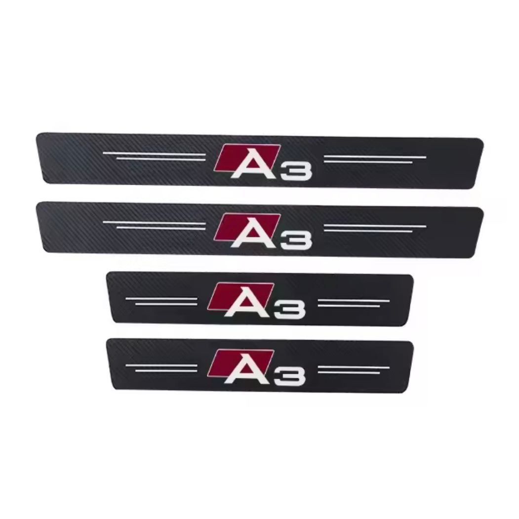 Set 4 bucati autocolante din fibra de carbonMaf, anti-zgarieturi pentru Audi A3