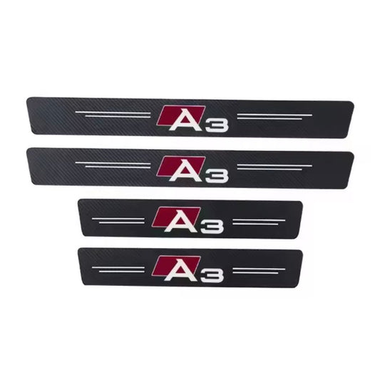 Set 4 bucati autocolante din fibra de carbonMaf, anti-zgarieturi pentru Audi A3