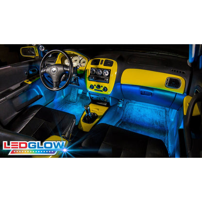 Kit Iluminare Ambientala LED Interior Masina, Multicolor RGB cu Telecomanda