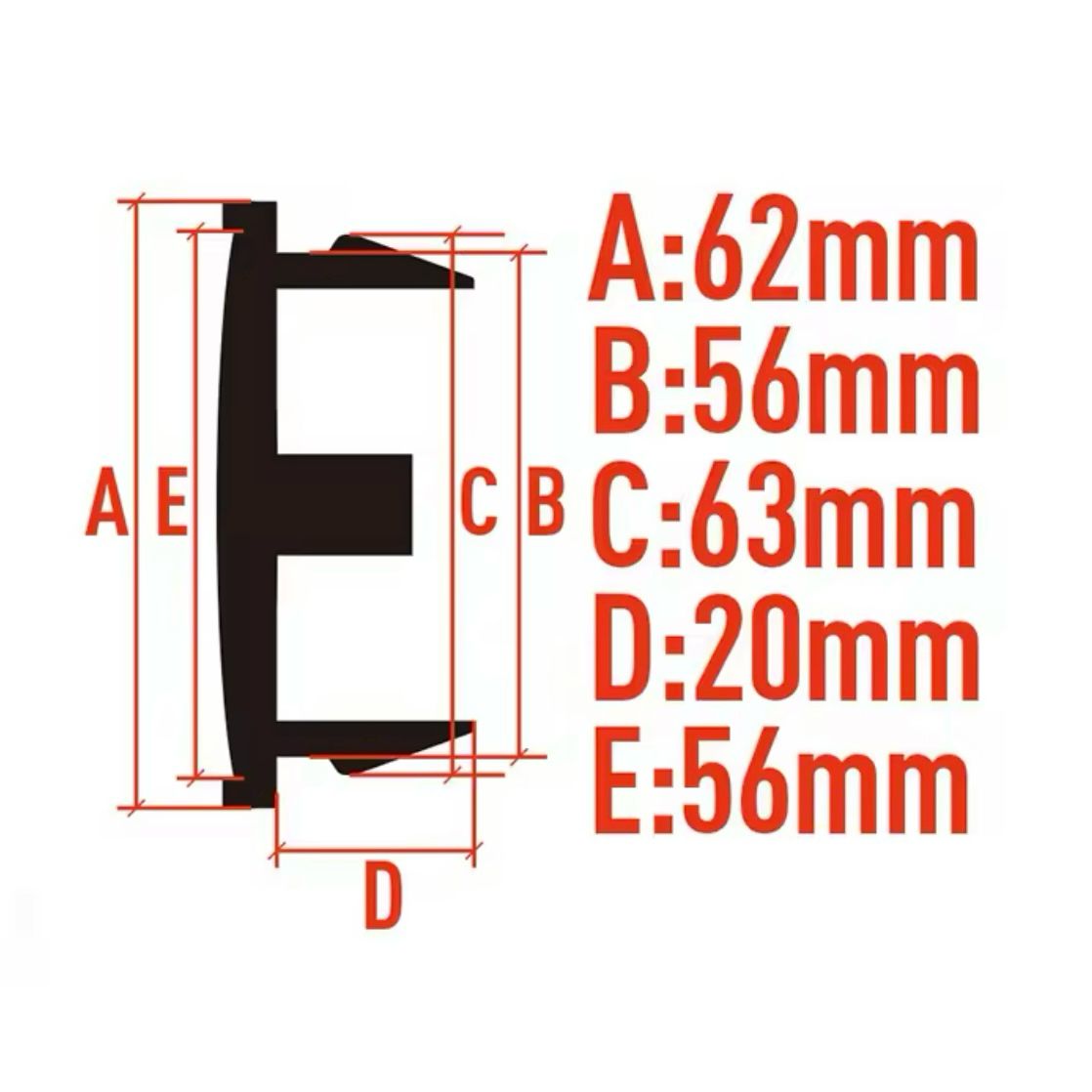 Set 4 capace roti 62mm exterior Peugeot negre compatibil/inlocuitor janta aliaj