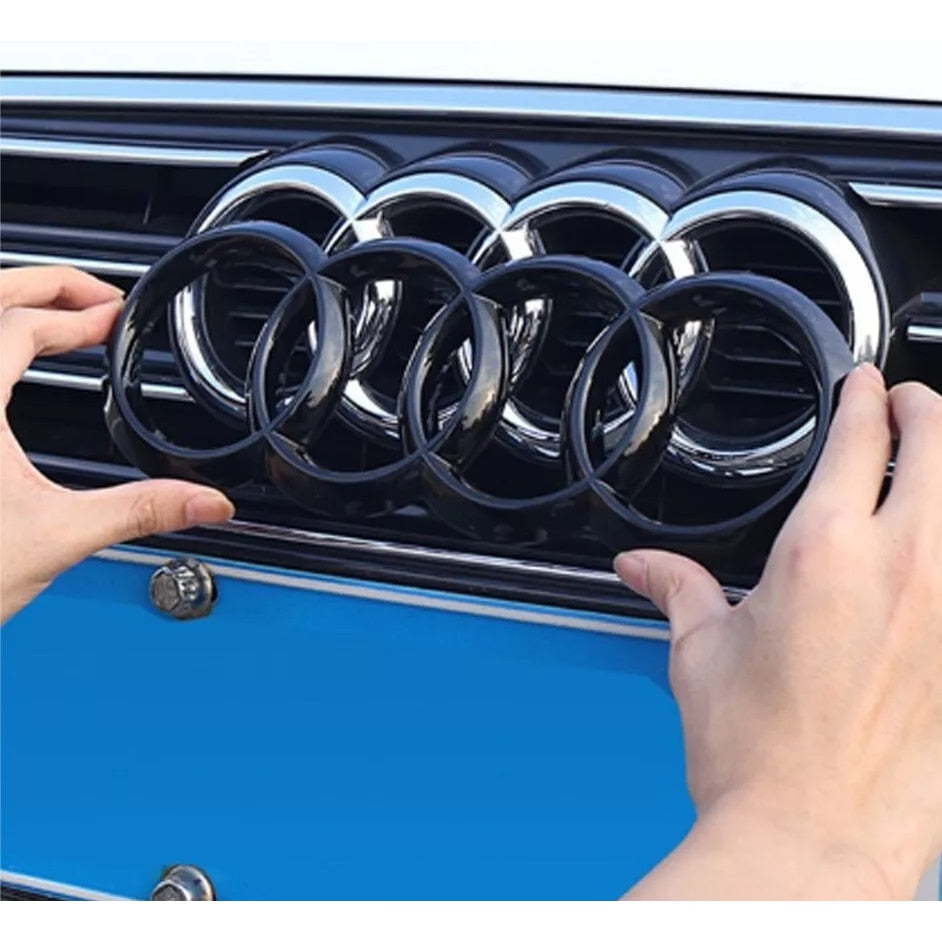 Emblema PBauto pentru Audi A1 A3 A4 S4 A5 S5 A6, 273mm, negru lucios