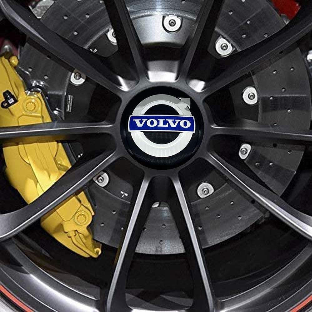 Set 4 Capace Centrului Roti 64mm pentru Volvo V40 V60 V90 S60 S40 V70 XC70 XC60 XC90, Rezistent la Apa si Praf, Anti-Rugina, Cod 4B0601170