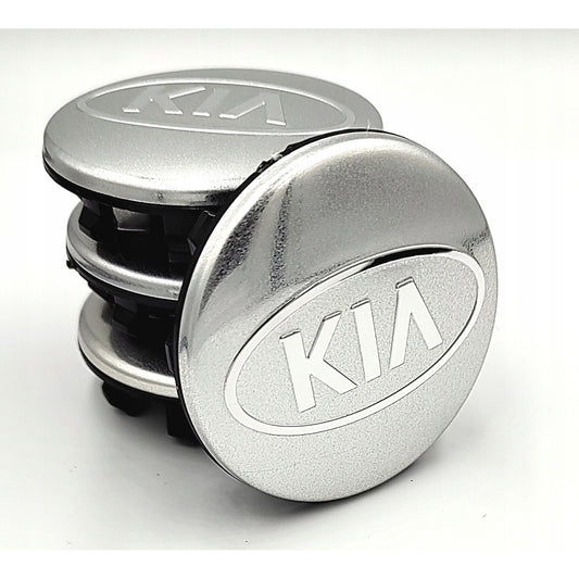 Set 4 capace jante KIA 58mm, Argintiu