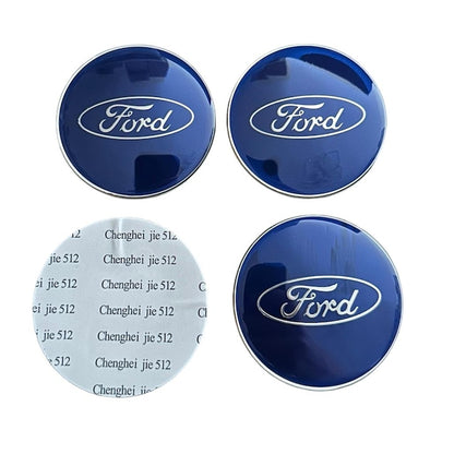 Set 4 capace roti 68mm Ford compatibil/inlocuitor janta aliaj, Albastru