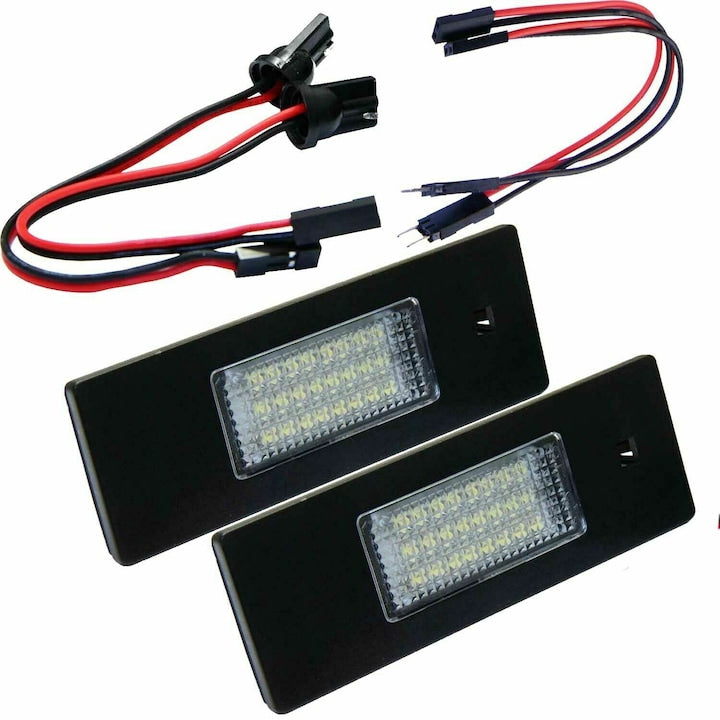 Set de 2 lampi numar LED BMW seria 1 E81, E87, F20, F21, Z4 E85, X2 F39, X4 G02, Seria 6 E63, Mini R55, R60