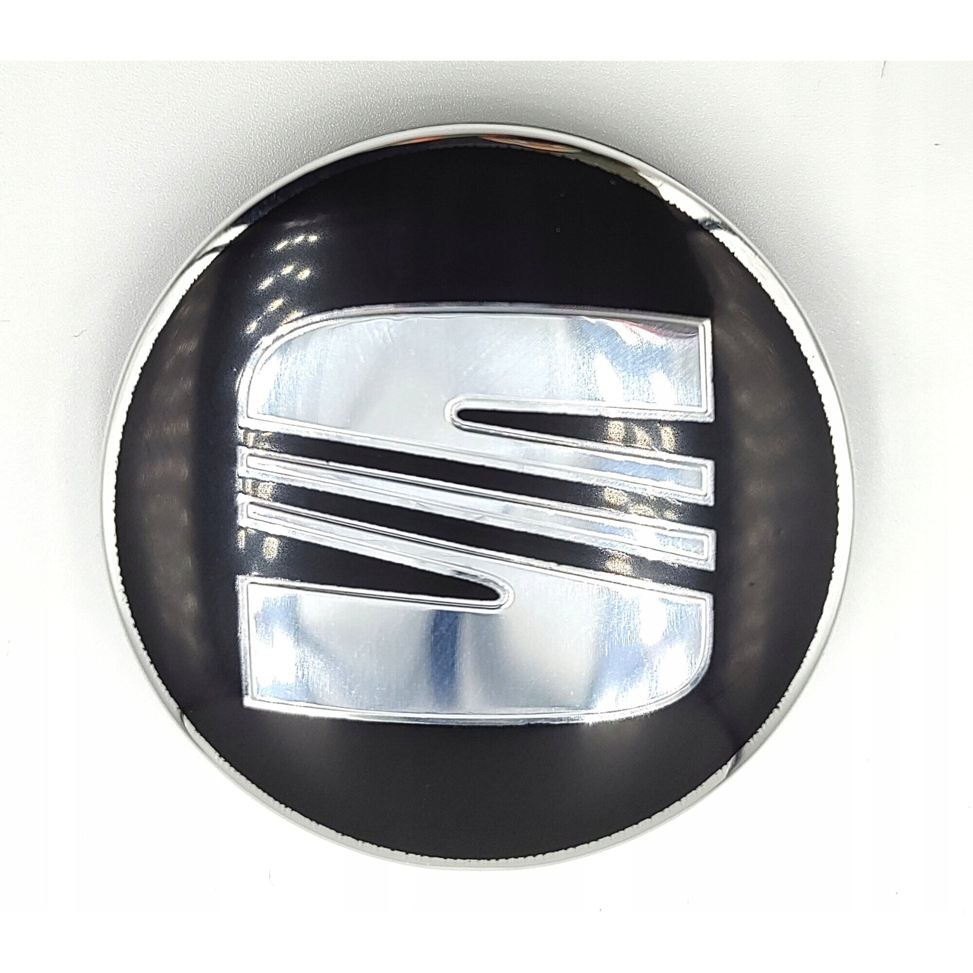 Set 4 capace centrale pentru jante, SEAT 55 mm, negru argintiu