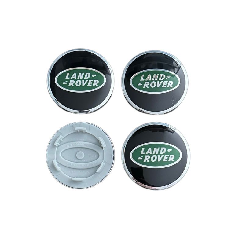 Set 4 capace jante LAND ROVER, RANGE ROVER, 62-63mm, Negru Verde
