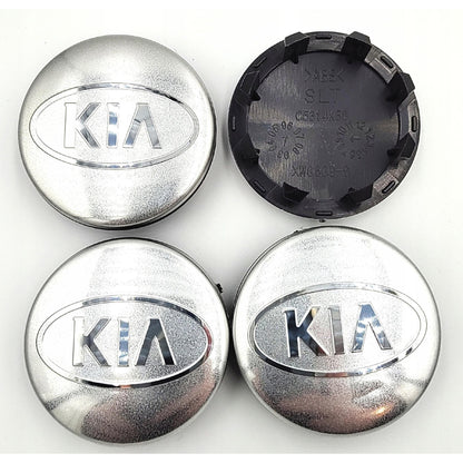 Set 4 capace jante KIA 58mm, Argintiu