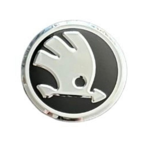 Emblema Volan Maf Skoda, 44mm, Negru Argintiu