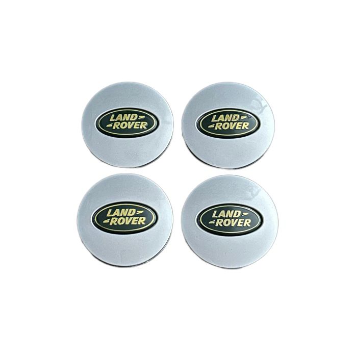 Set 4 capace jante LAND ROVER, RANGE ROVER, 62-63mm, Argintiu Verde