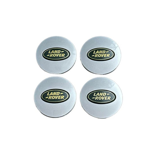 Set 4 capace jante LAND ROVER, RANGE ROVER, 62-63mm, Argintiu Verde