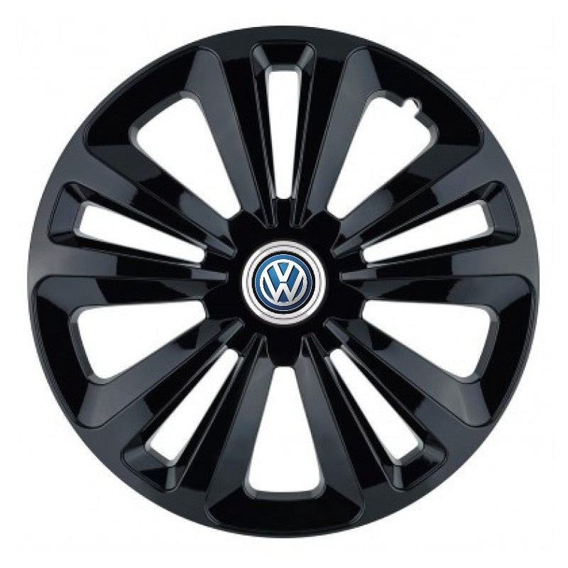 Set 4 capace roti Creative REY®, potrivite jantelor de R16, pentru Volkswagen, model terra negru