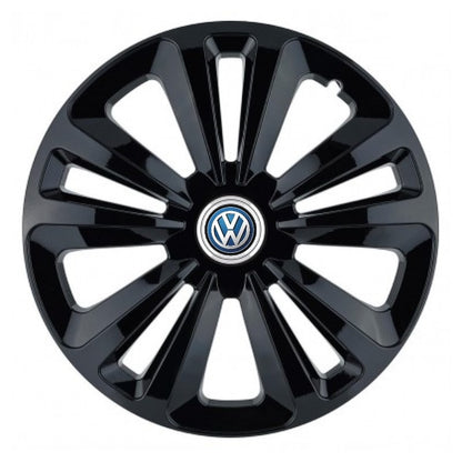 Set 4 capace roti Creative REY®, potrivite jantelor de R16, pentru Volkswagen, model terra negru