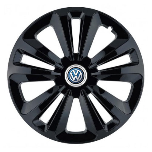 Set 4 capace roti Creative REY®, potrivite jantelor de R16, pentru Volkswagen, model terra negru
