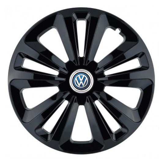 Set 4 capace roti Creative REY®, potrivite jantelor de R16, pentru Volkswagen, model terra negru