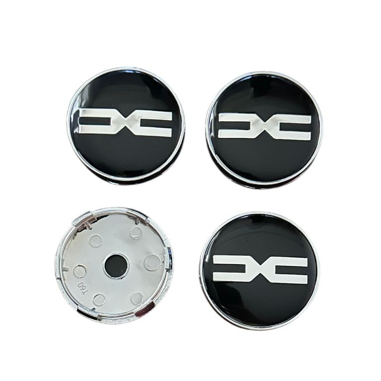 Set 4 capace roti 60mm Dacia Model Nou negre compatibil/inlocuitor janta aliaj