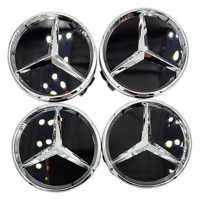 Set 4 capace centrale pentru jante MERCEDES 60 mm, negru