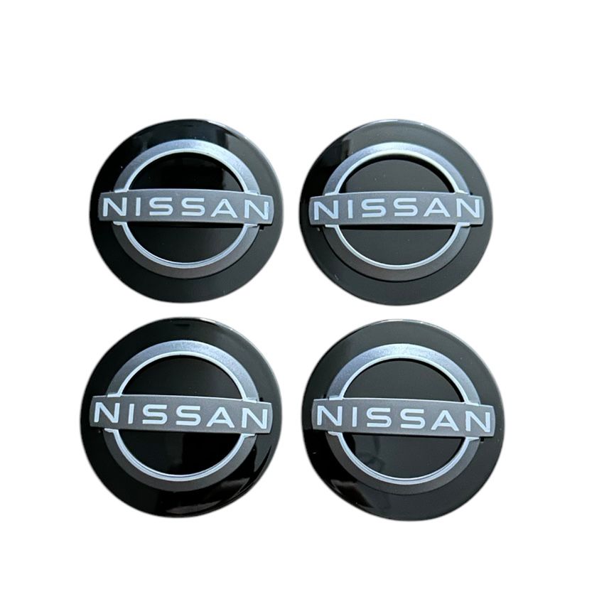 Set 4 Capace jante aliaj roti Nissan 63mm Negru