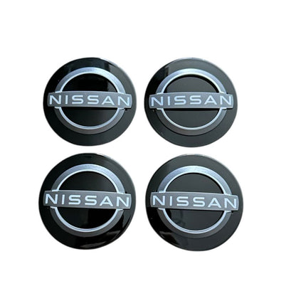Set 4 Capace jante aliaj roti Nissan 63mm Negru